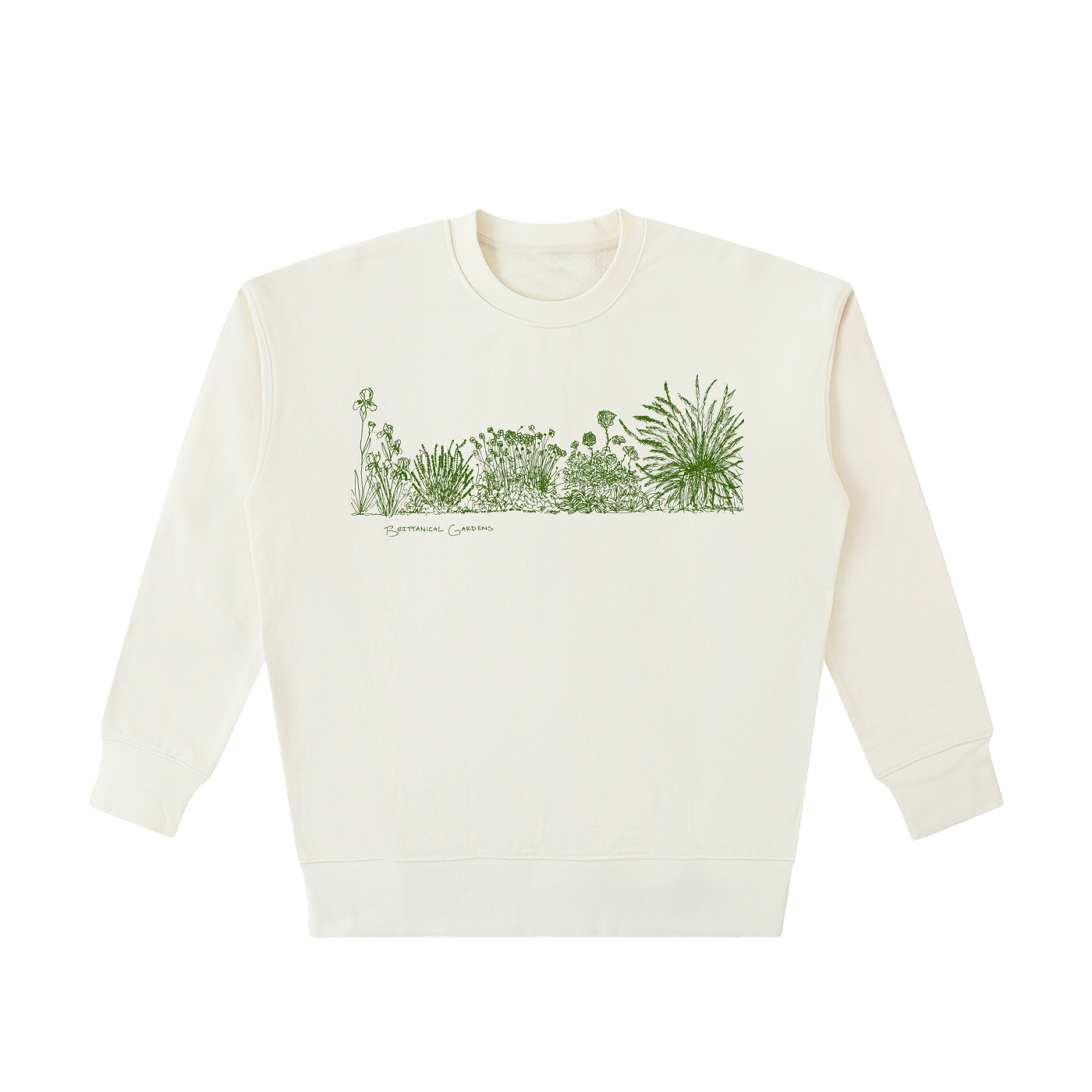 Garden Scene Heavyweight Cotton Sweatshirt