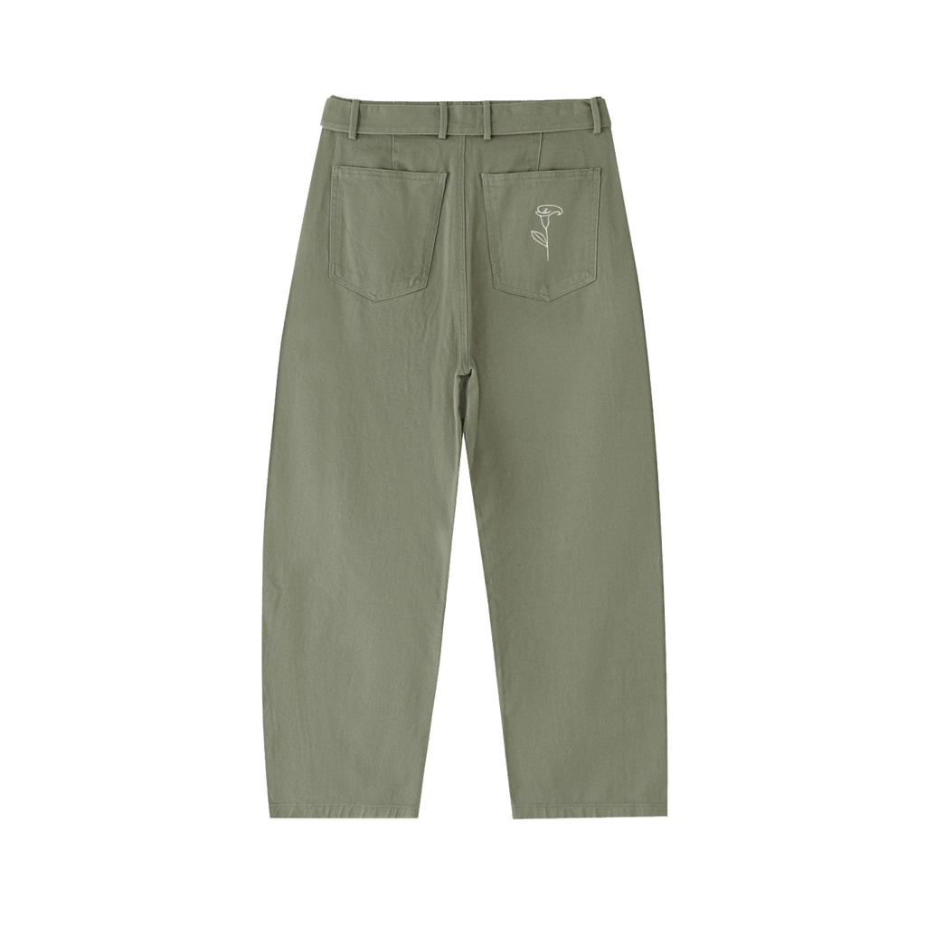 Barrel-leg Chino Dark Grass Green