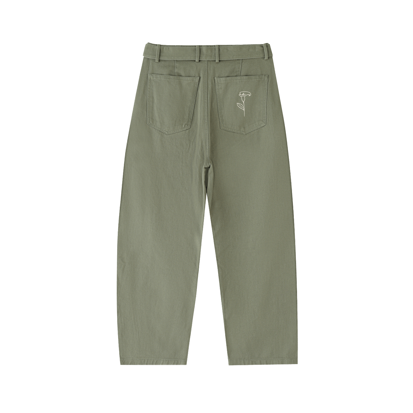 Barrel-leg Chino Dark Grass Green