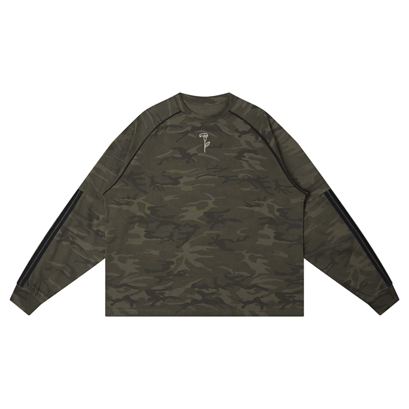 Camo Calla Lily Long Sleeve T-Shirt