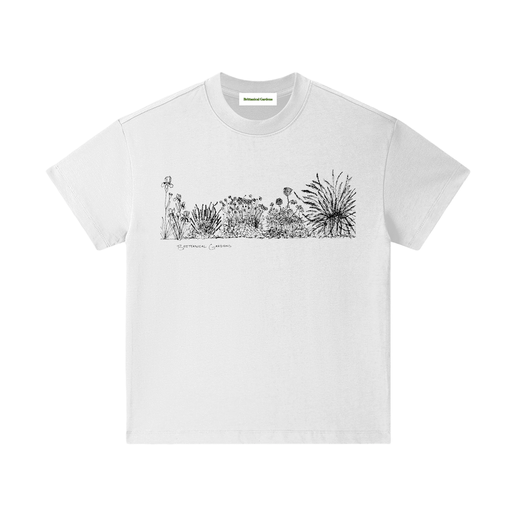 Kids Garden Scene Pure Cotton Tee White