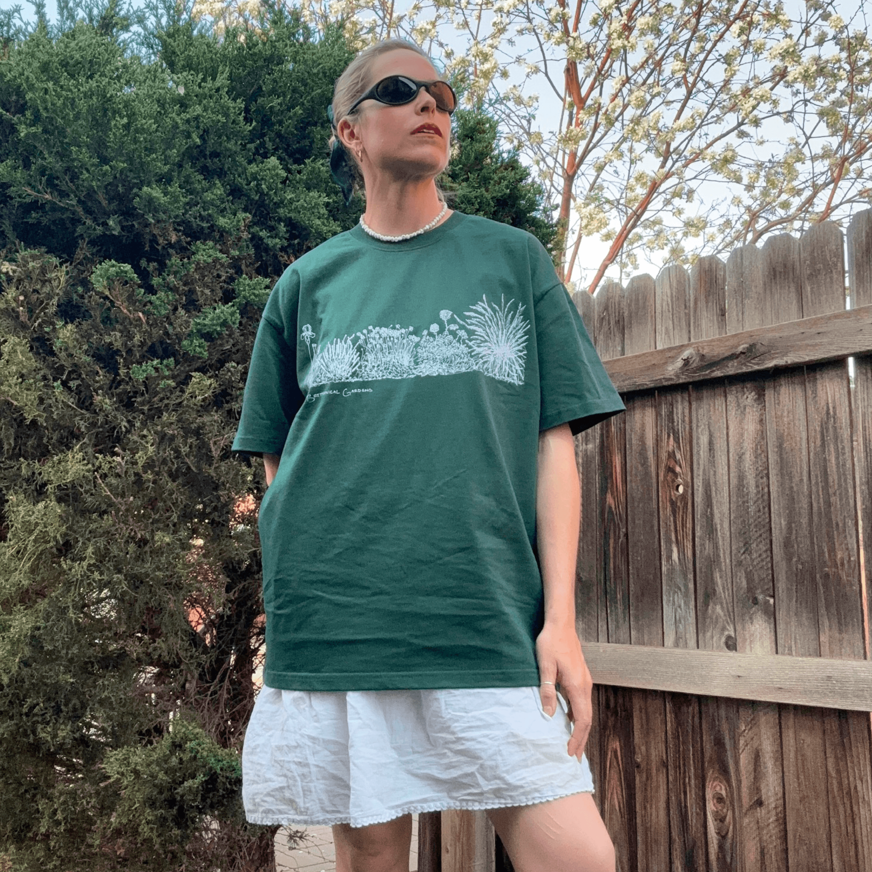 Garden Scene Tee Evergreen