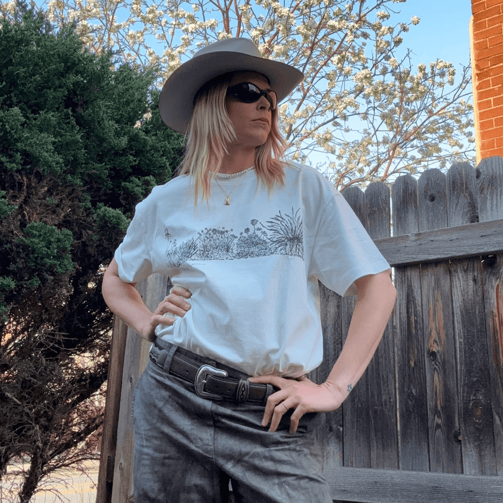 Garden Scene Tee White
