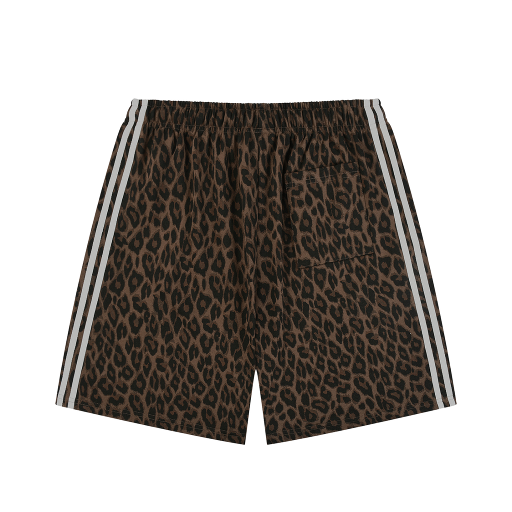 Heavyweight Cotton Leopard Drawstring Shorts