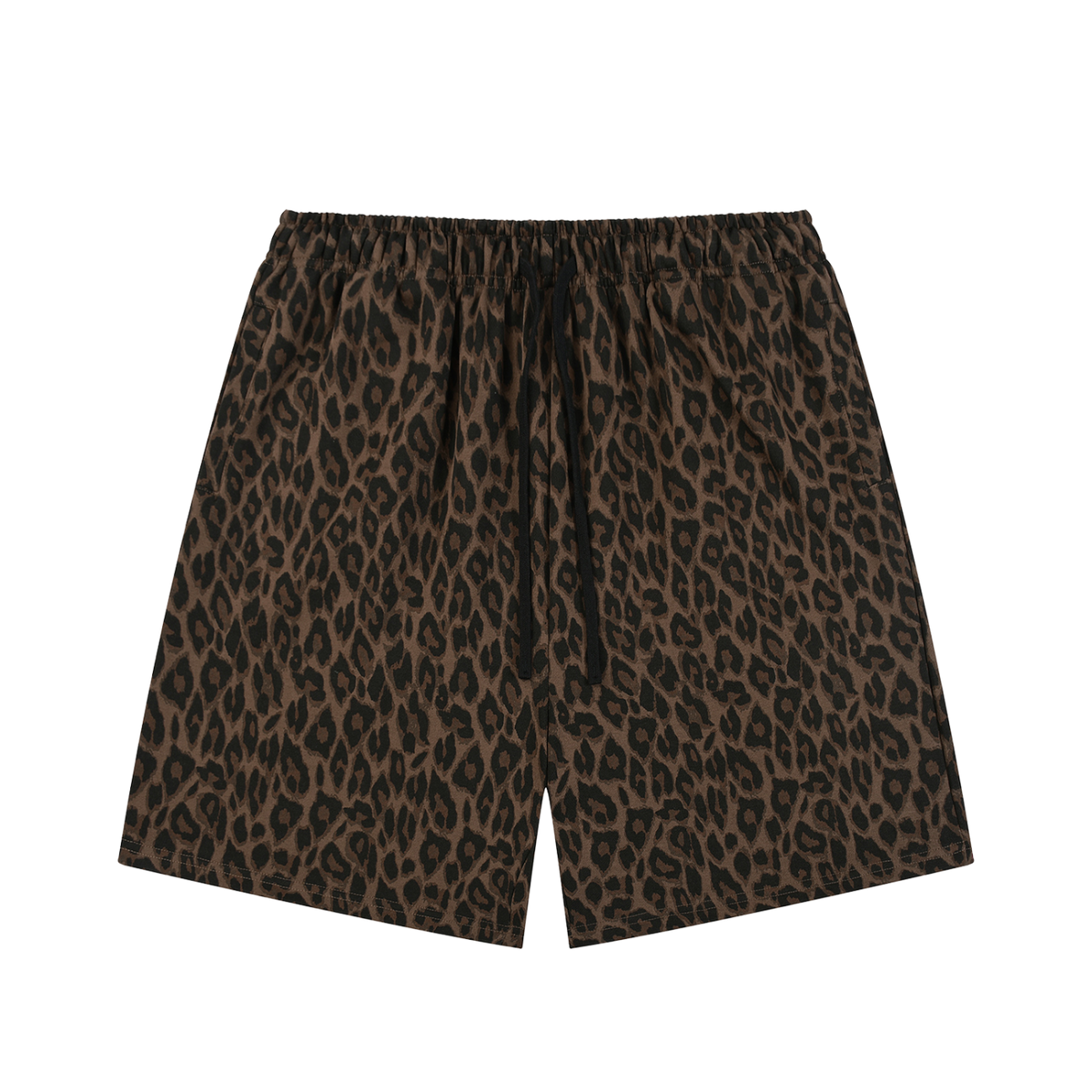 Heavyweight Cotton Leopard Drawstring Shorts