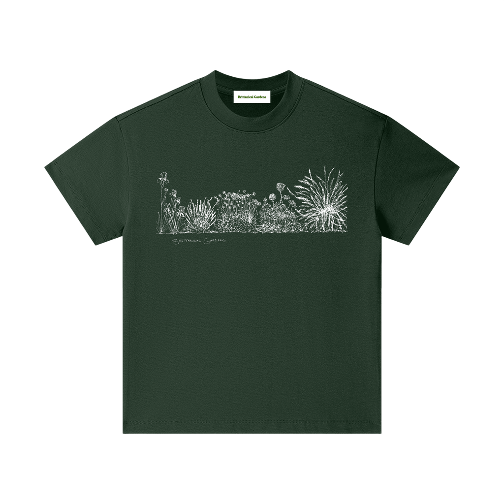 Kids Garden Scene Pure Cotton Tee Evergreen