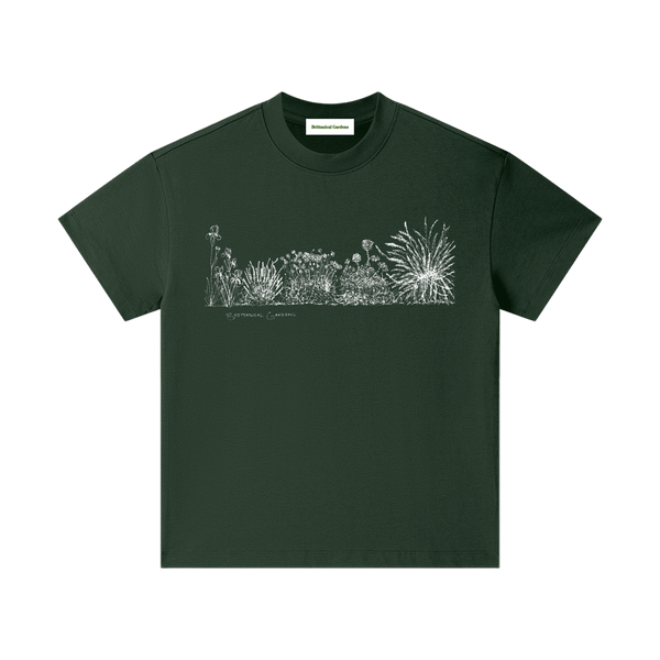 Kids Garden Scene Pure Cotton Tee Evergreen
