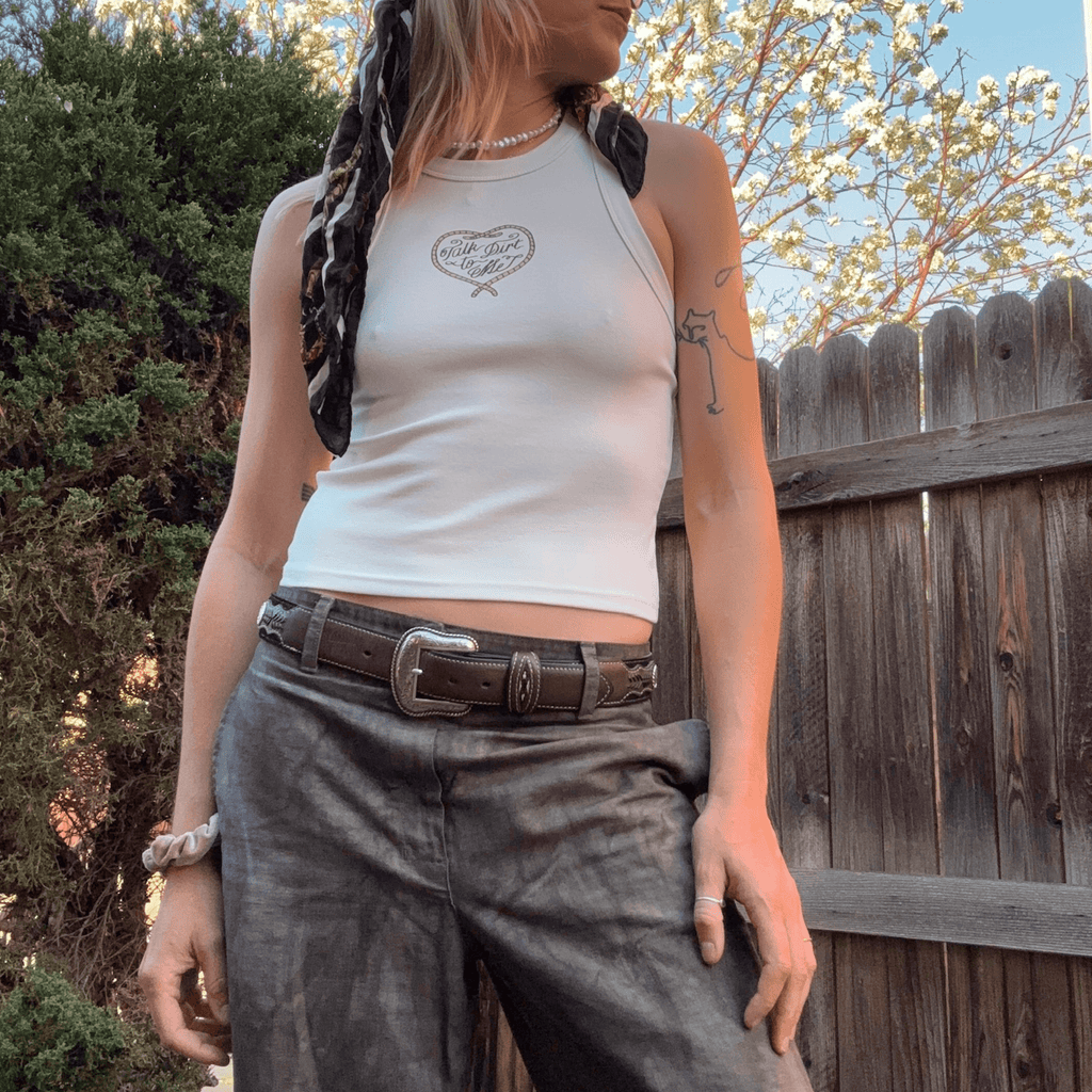 Talk Dirt to Me Washed Tank Top