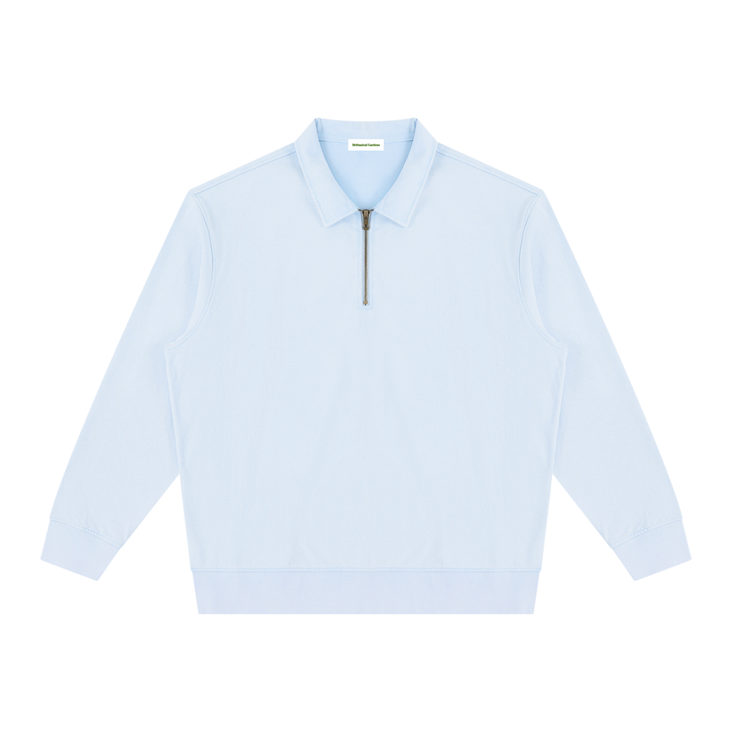 Vintage Wash Quarter-Zip Sweatshirt Sky Blue