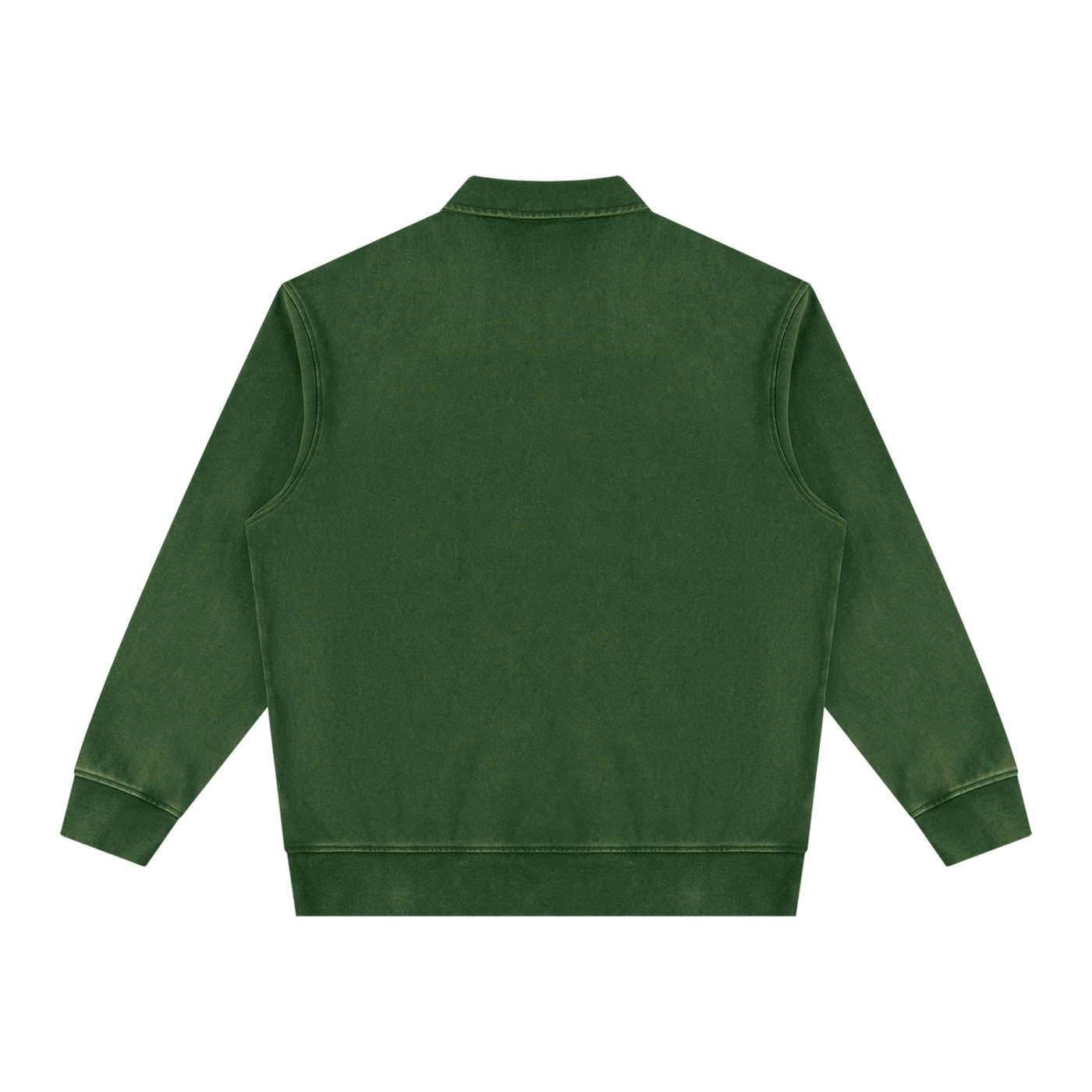 Vintage Wash Quarter-Zip Sweatshirt Faded Forest Green