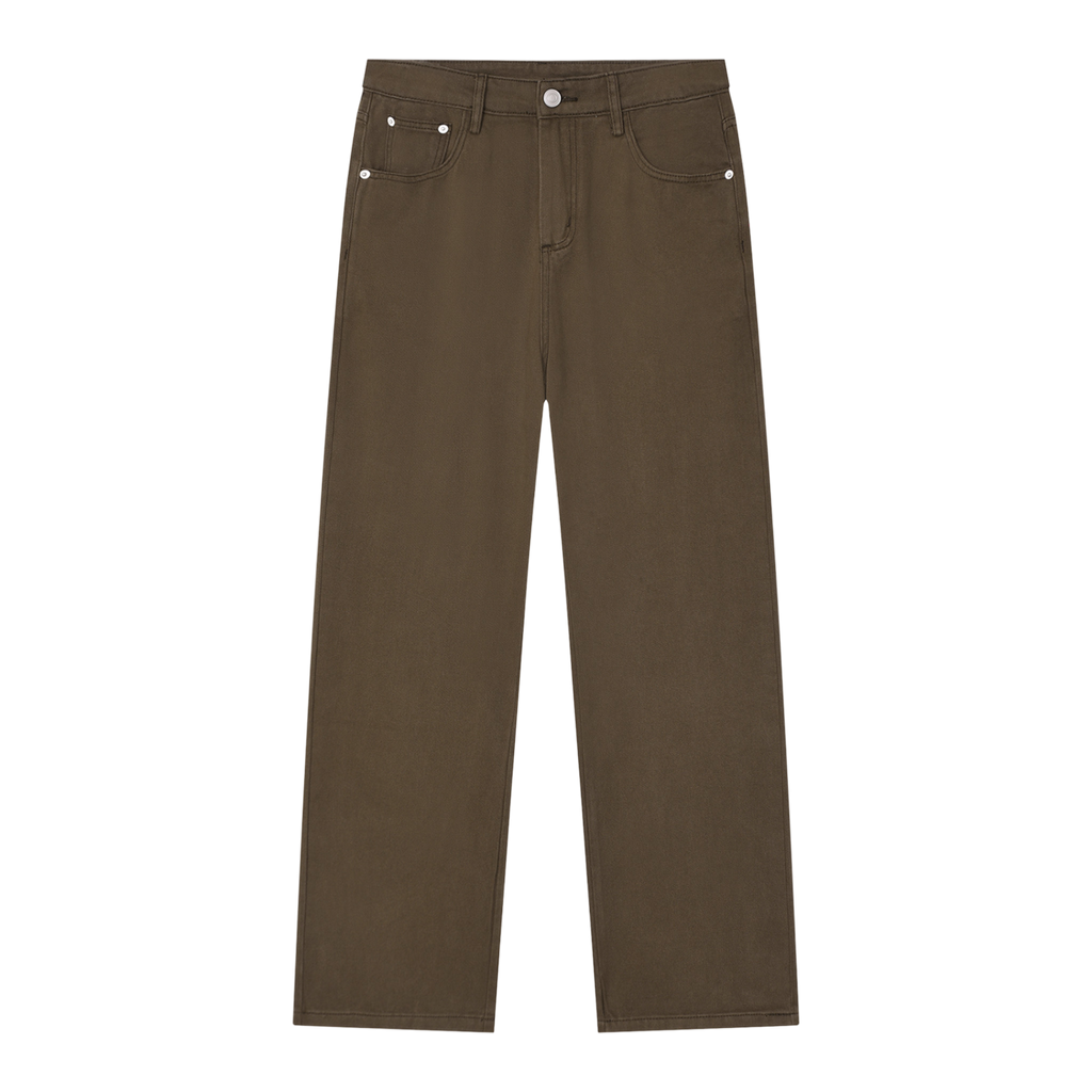 Vintage Wash Straight Jean Coffee